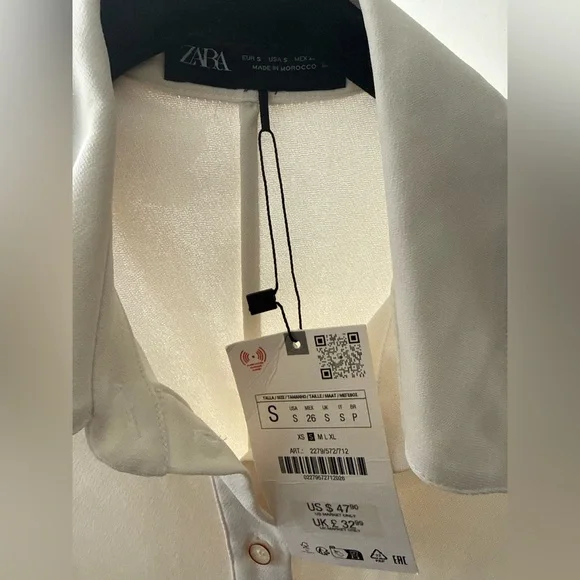 Zara White Button Down Shirt - Picture 5 of 6